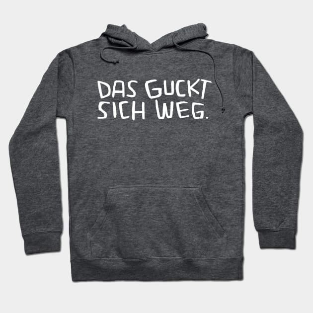 Lustiger Handwerker Spruch, Das guckt sich weg Hoodie by badlydrawnbabe